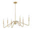 Luminaire suspendu de style bougie en bronze brossé à 6 lumières Roin-1188513237