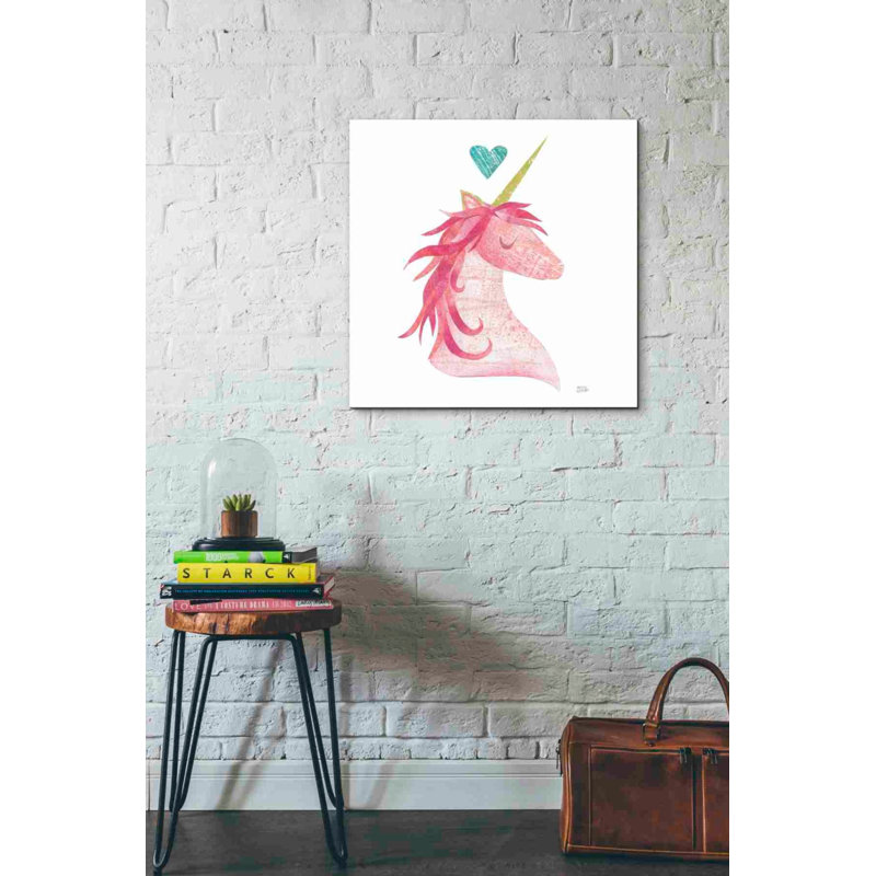 «Newberry Unicorn Magic I Heart» par Melissa Averinos, impression sur toile, H 18 po x l 18 po x P 0,75 po