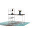 Poste de travail intelligent réversible contemporain - Bureau de 47 po et cadre en acier adapté aux dortoirs Bureau de travail blanc / brun