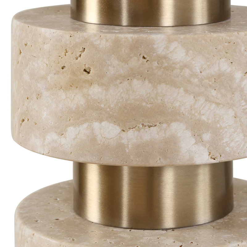 Lampe de table en travertin Uttermost Makani