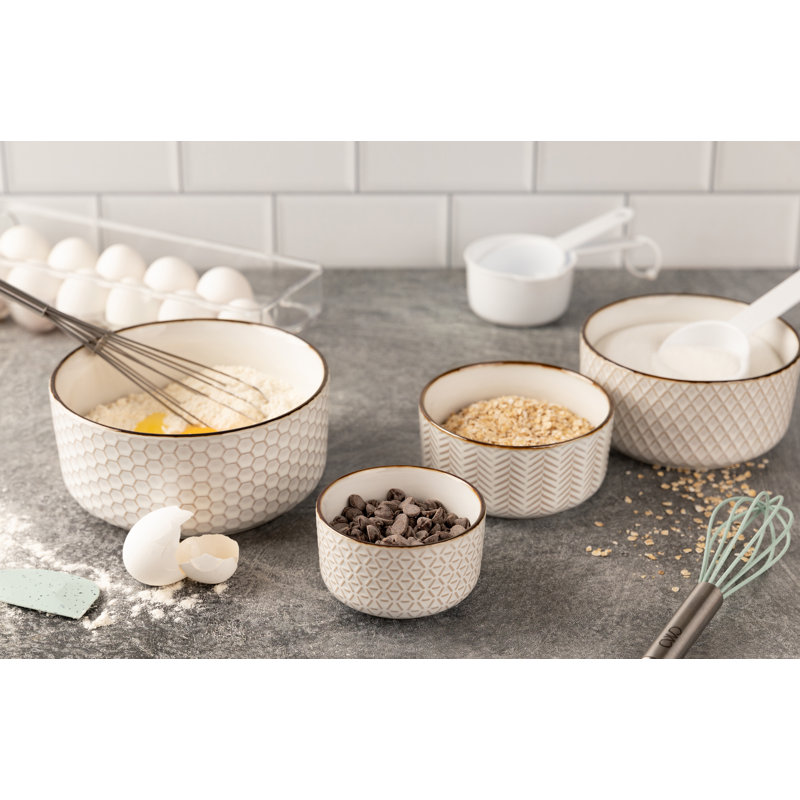 Ceramic Food Storage Containers and 4 Lids