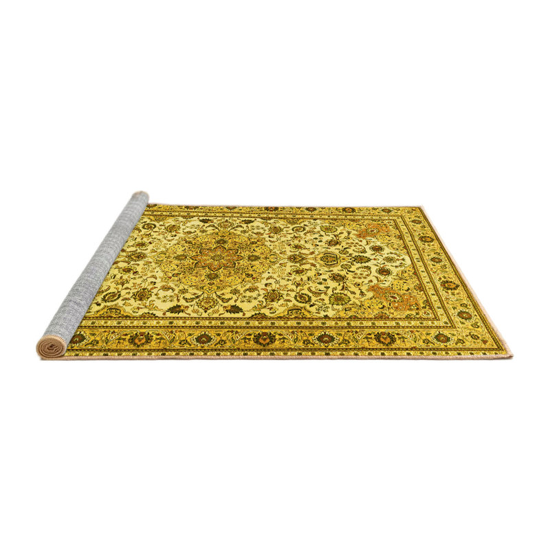 Washable Oriental Indoor Rug, Round 7'