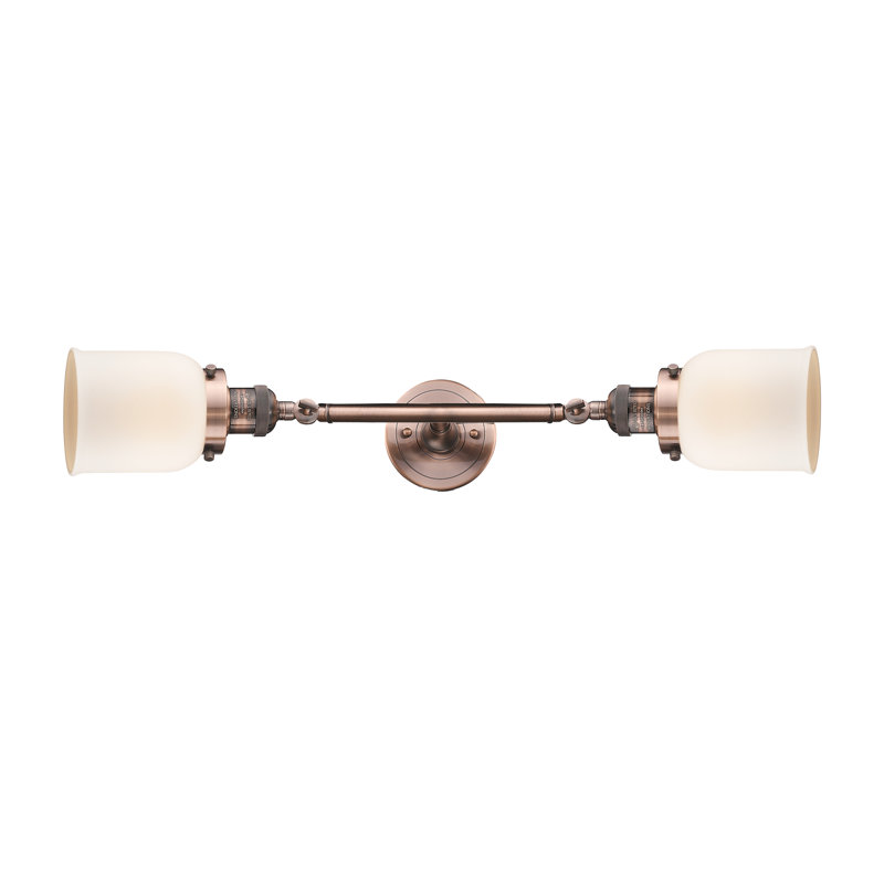Latta 2 - Light Dimmable Vanity Light, Clear, LED, Antique Copper