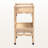 Carabella Two- Tier Modern Wine Cart in Natural Brown and Black, 35.44'' H X 28.45'' W X 17.85'' D