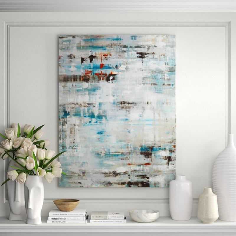Cold Rain Painting by Samuel Kane, Glass Coat, 71" H x 54" W