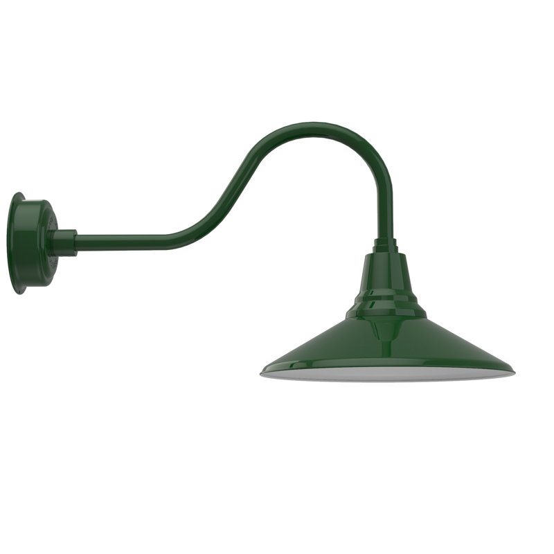 Luminaire de grange d’extérieur Albali, H 17,07 po x l 16 po x P 31,25 po, Vert rétro