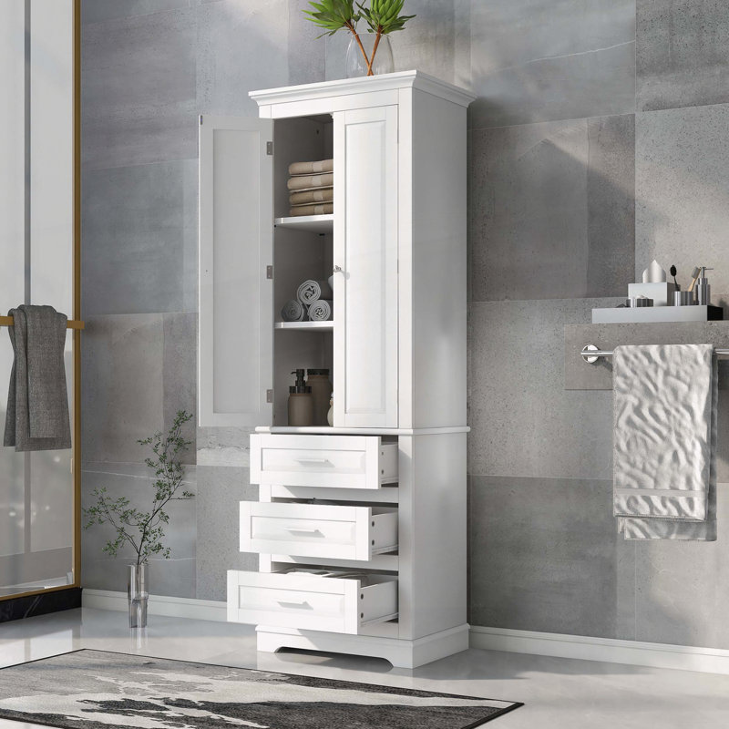 Aidenjohn MDF Bathroom Cabinet, White
