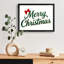 Art mural rétro noir encadré «Merry Christmas», impressions de style rétro-1609823353