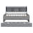 Full Size Captain Bed with Bookshelves & 3 Drawers, Wooden Storage Bed with Trundle-1927632070