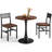 3-Piece Round Dining Table Set, Industrial Style Small Kitchen Table And Chairs For 2-1996500200