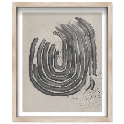 Rounded Space Shadowbox Abstract Print by Oliver Gal, Black Frame, 16 x 20