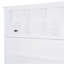 Grand lit escamotable mural avec tablettes supérieures et USB, blanc