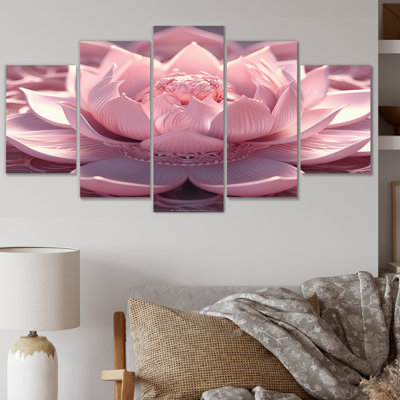 Timari - Lotus Wall Art Living Room - 5 panneaux