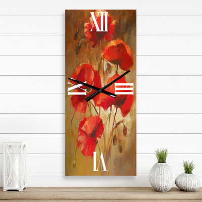 Horloge murale Blossoming Poppies IV