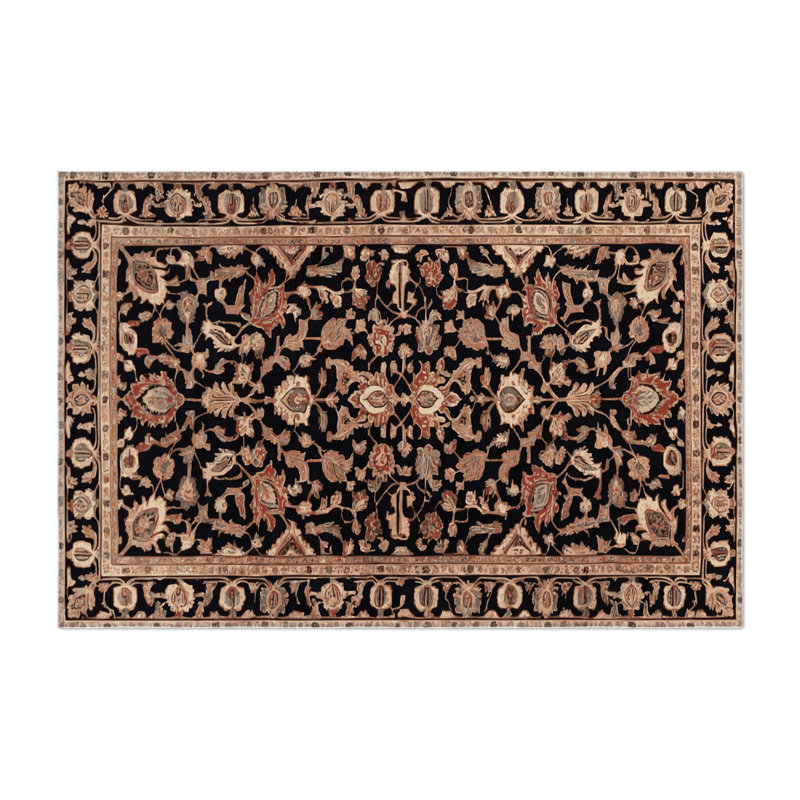 Persian Brown Indoor and Outdoor Area Rug, Rectangle 3' x 5'