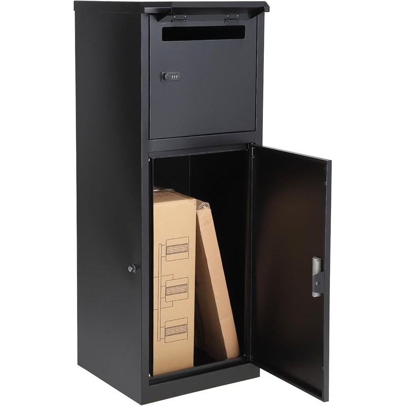 Boîte aux lettres anti-vol, 7,2 pi cu, acier, serrure à combinaison, étanche IPX3, boîte aux lettres sur pied