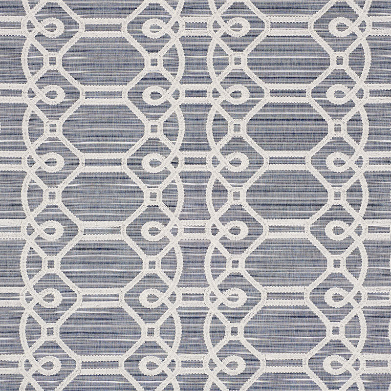 Tissu de broderie Ziz, Bleu