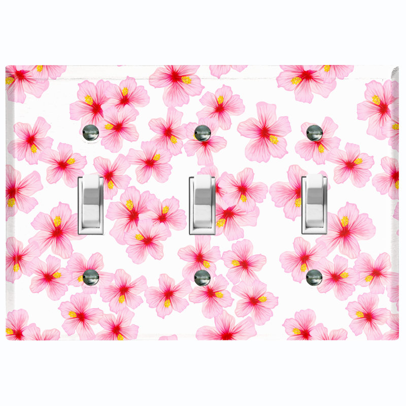 Plaque murale 3 lumières Hibiscus