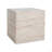 Outdoor/Indoor Square Travertine Lightweight Concrete Side Table