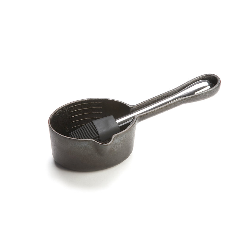Outset Cast Iron Sauté Pan with Basting Brush
