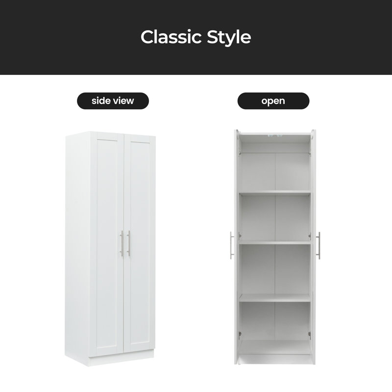 Blondean 23.62 " W Armoire, Blanc