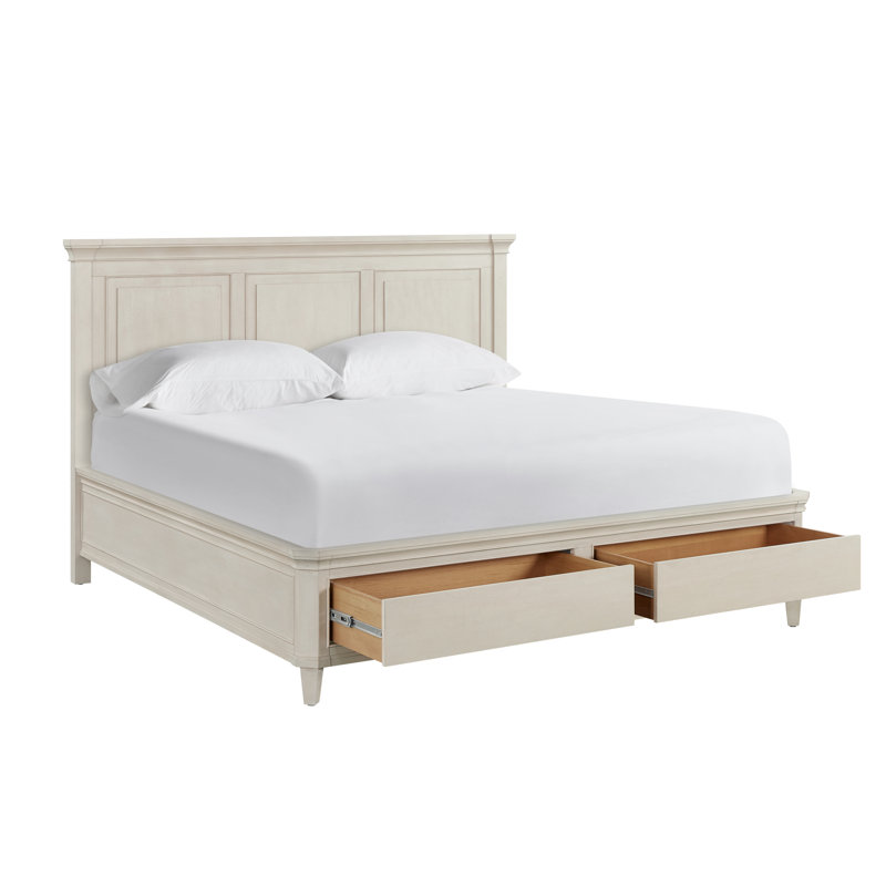 Birchaven Panel Storage Bed King, Ivory, Queen