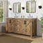 Meuble-lavabo double 60 po avec plateau en marbre Linsay