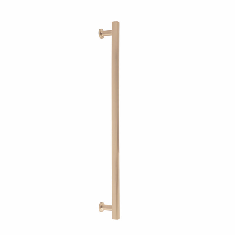Emtek Sandcast Bronze Rail Appliance Pull, Satin Brass, 18" Center to Center