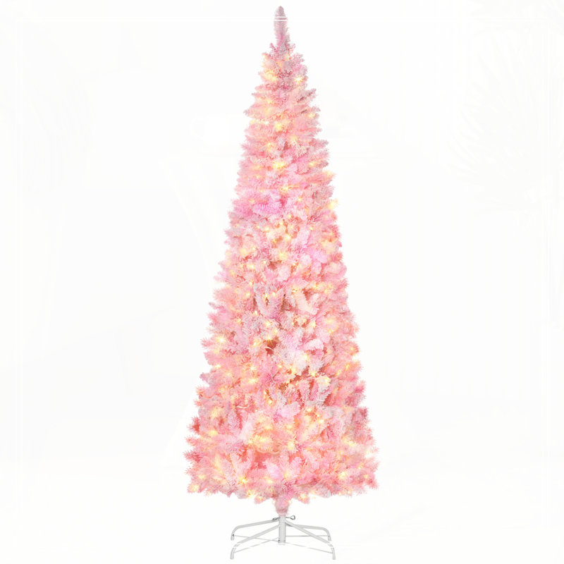 Arbre de Noël artificiel enneigé 7,5 pi, Non pré-éclairé, H 7,4 po