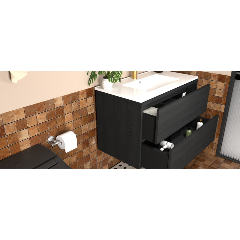 Mobilier de rangement en MDF (doit inclure le meuble-lavabo et le lavabo), salle de bain moderne