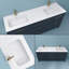 Dessus de meuble-lavabo double 72 po à surface solide en blanc avec lavabo