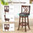Red Barrel Studio Swivel Counter Height Dining Pub Chairs with Rubber Wood Legs-962866195-962866194