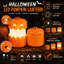2 lanternes de citrouille d'Halloween pliables, lumière DEL rechargeable