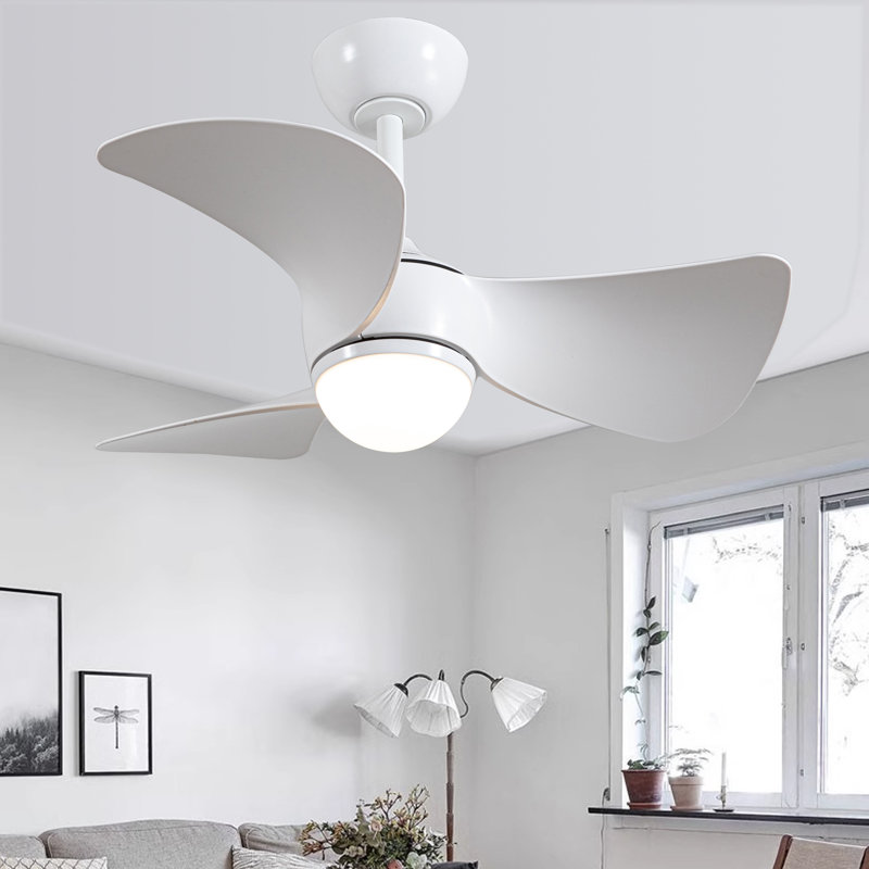 Ventilateur de plafond lumineux avec 3 pales DEL Orla, Gris, Gris