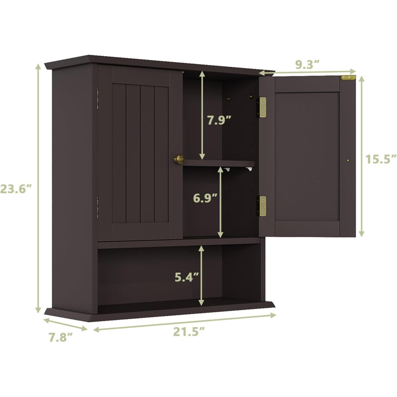 Derrel Bathroom Cabinet, Brown