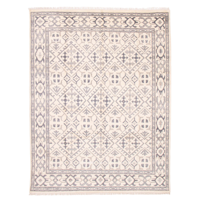 One-of-a-Kind Rectangle 8'11" X 11'9" New Age Wool Area Rug in Cream