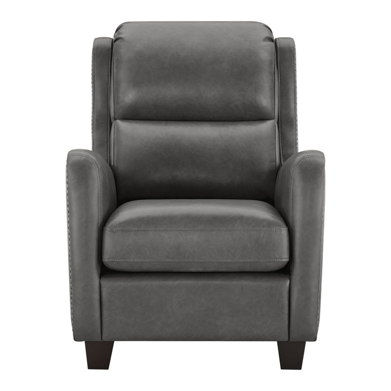 Fauteuil d'appoint avec pieds en bois massif de 29,92 po Beecher Traditional, Gris