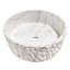 Vasque de salle de bain ronde en résine de 40 cm (15,7 po) avec motif effet marbre et extérieur texturé pierre-135872524