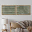 Mid-Century «Olive Green Tones Abstract Modern Dot Matrix Geometric», 2 pièces-100136560-100136561