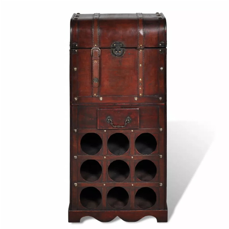 Floor Wine Bottle Rack in Burgundy