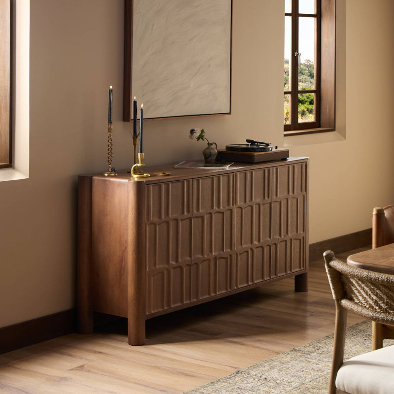 Junie 4 Door Sideboard-Cocoa Oak, Cocoa Oak