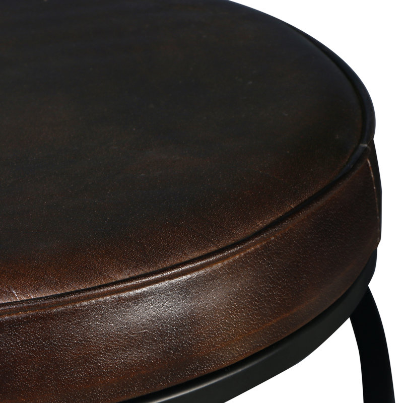 Traun Upholstered Counter Stool with Metal Frame, Tan, Bar Stool (30" Seat Height)