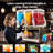 12 Gal Commercial Slushy Dispenser 15Lx3 Triple Tank Frozen Drink Maker with LED Lights