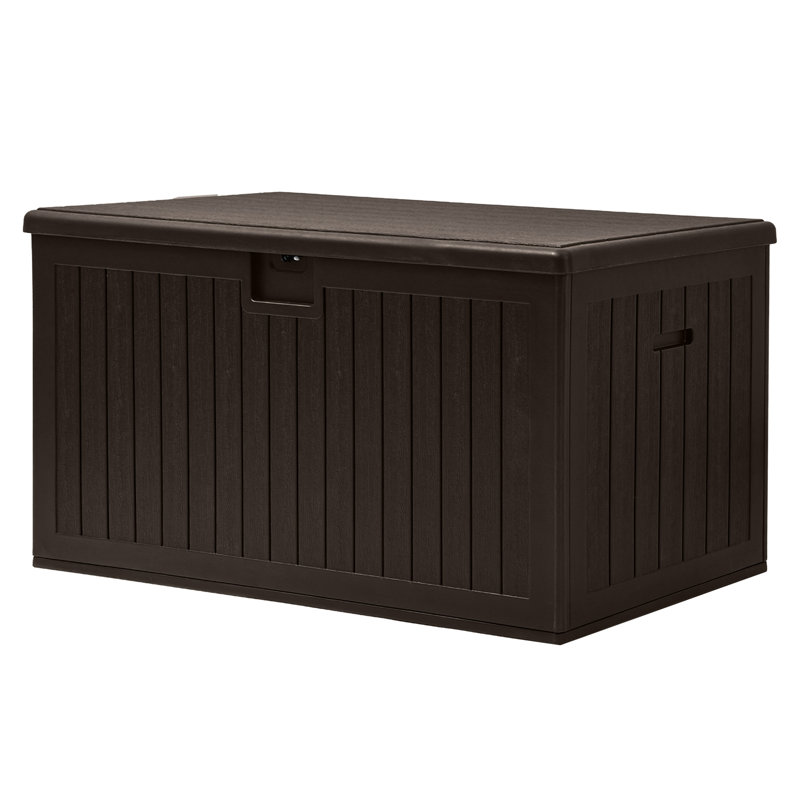 Balconera 137.9cm W 567.8L Lockable Deck Box, Brown