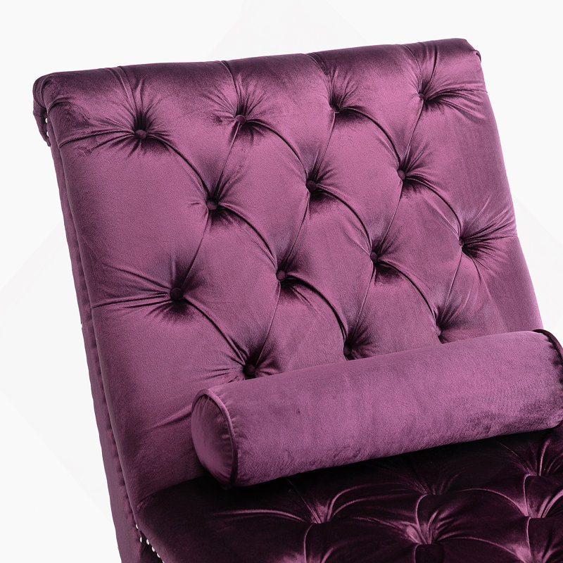 Canapé Leisure avec pieds en acrylique, Mauve