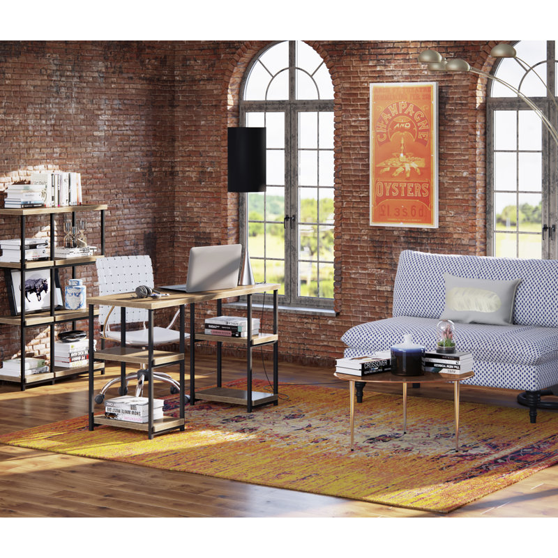 Hertzler Oriental Orange / Multi Area Rug, Rectangle 8' x 10'