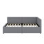 Lit simple d'angle en forme de L avec deux tiroirs de rangement-662357664