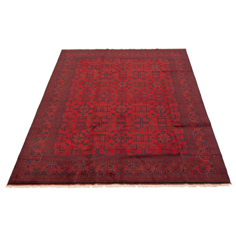 Tapis unique en laine noué à la main 6 pi 6 po x 9 pi 8 po nouvel âge Obidiah