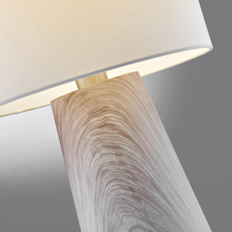 Lampe de table en résine Iarlaith, H 22,25 po x l 13 po x P 13 po, gris