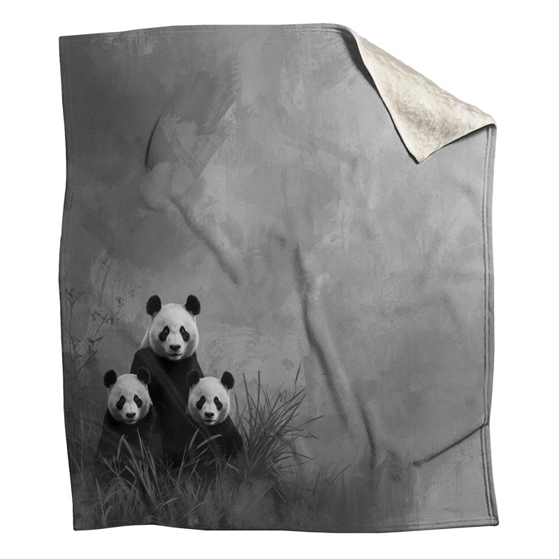Famille de couvertures Pandas, 50in W x 60in H
